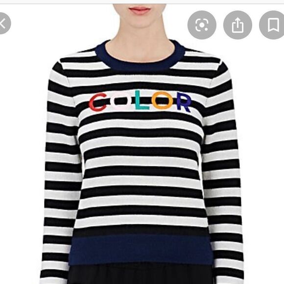 💙 Lisa Perry Striped Color Sweater - Picture 1 of 3